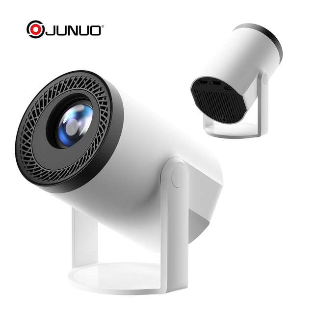JUNUO 2026 New UI Panda Color 200ANSI Lumens MINI Projector TURN1 Android14 Manual Focus 720P Portable Multi Colors Projector