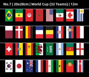 Bandera de los 32 Equipos de la Copa Mundial, Bandera Nacional de Poliéster de 12 m, Decoración Colgante para Fanáticos del Fútbol, Fiestas Deportivas, Decoración de Bares - Product Image 4