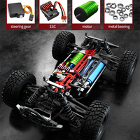 Camioneta RC Pro Drift 4X4 sin Escobillas, 70 km/h, Alta Velocidad, Aleación de Metal, Control Remoto, con Luces LED
