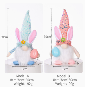 Muñecos de Rodolfo Iluminados para Pascua, Venta al por Mayor de DAMAI, con Sombreros de Lentejuelas Brillantes, Figuras de PVC sin Rostro, Brillantes, para Decoración de Mesa - Product Image 6