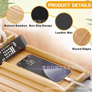Bamboo Sofa Armrest Tray Natural Wood Color <b>Foldable</b> <b>Wooden</b> <b>Table</b> For Home Use - Product Image 3