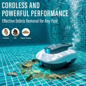Robot Limpiafondos Inalámbrico Más Vendido, Motor <span class=keywords><strong>de</strong></span> 30 W, Batería <span class=keywords><strong>de</strong></span> 12 V y 4 Ah, Cesta <span class=keywords><strong>de</strong></span> Filtro <span class=keywords><strong>de</strong></span> 2.5 L para Limpieza Automática <span class=keywords><strong>de</strong></span> Piscinas - Product Image 6