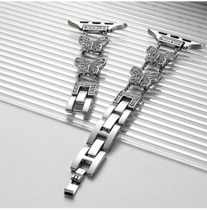 <span class=keywords><strong>Bracelet</strong></span> de montre pour femme Souljewel, style bijou, compatible avec <span class=keywords><strong>Apple</strong></span> <span class=keywords><strong>Watch</strong></span>, motif papillon - Product Image 4