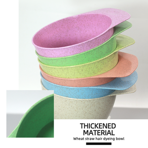 Tazón para Coloración del Cabello de Paja de Trigo, de Alta Gama para Salón de Belleza, Duradero y Reutilizable para Peluquería, Tinte, Permanente y Tratamiento con Aceite - Product Image 2