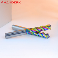 Jeu de fraises à rainurer en U professionnelles HANDERK, HRC55, 3 cannelures, hélice à 45 degrés pour fraisage CNC de l'aluminium, personnalisable ODM/OEM