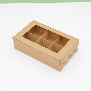 Boîtes à muffins et gâteaux personnalisées en papier kraft, pliables, avec bonne étanchéité, pour 4/6/12 portions, vente en gros, fabricant - Product Image 4