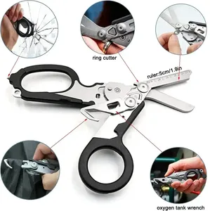 Mini tijera portátil de respuesta de emergencia, <span class=keywords><strong>tijeras</strong></span> Raptors, <span class=keywords><strong>tijeras</strong></span> plegables tácticas EMT, herramienta de supervivencia de rescate al aire libre - Product Image 2