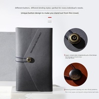 Carnet de voyage rétro à feuilles mobiles A6, format poche, en cuir, agenda portable, cadeau personnalisé avec logo