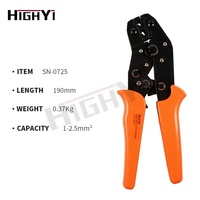 Herramientas de crimpado manual SN-0725/ SNA-0725 para terminales y conectores aislados de 0.5-2.5mm2, 22-14AWG