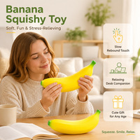 Nouveau produit le plus vendu : Jouet anti-stress créatif en caoutchouc souple en forme de banane, style influenceur transfrontalier, à récupération lente