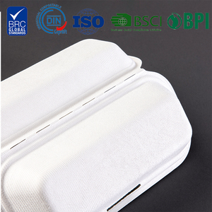 Dùng một lần bã mía Hotdog hộp vỏ sò container phân hủy sinh học thực phẩm đóng gói dùng một lần mía bã mía Hotdog vỏ sò hộp - Product Image 3