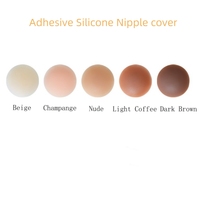 Coussinets de poitrine invisibles en silicone auto-adhésifs réutilisables imperméables de forme ronde sans couture pour femmes