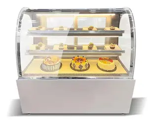 Venta caliente Gabinete de pastel Congelador Puerta de exhibición Fabricante Refrigerador Estuche de exhibición de pastel