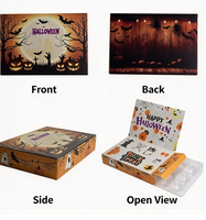 Boîte Cadeau Rectangulaire Jetable Personnalisée pour Halloween, Emballage de Poupée Horreur Surprise, Épaisseur 1mm, Estampage à Chaud