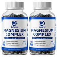 Gélules de Magnésium Glycinate Complexe CoQ10 Ubiquinone à Marque Blanche avec Vitamine D, B et Zinc pour une Meilleure Santé Nerveuse, Musculaire et Osseuse