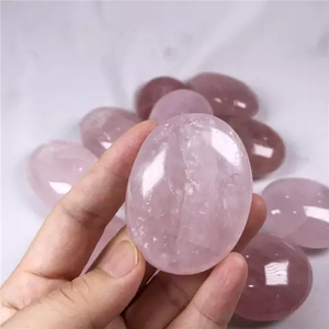 Cuentas de Cuarzo Rosa Natural, Corte Ovalado, Piedras de Cristal Pulido para la Elaboración de Joyas - Product Image 3