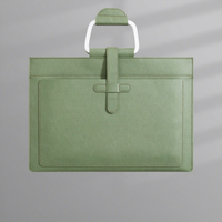 Maletín de Negocios Moderno, Gran Capacidad, Impermeable, Ligero, Bolsa para Documentos, Organizador de Archivos, Maletín para Portátil, Cuero PU, Oficina