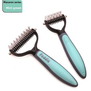 <span class=keywords><strong>Brosse</strong></span> de toilettage pour animaux de compagnie J005, double face, en acier inoxydable, pour chiens et chats - Product Image 3