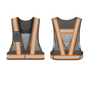 <span class=keywords><strong>Gilet</strong></span> d'été réfléchissant respirant <span class=keywords><strong>en</strong></span> <span class=keywords><strong>maille</strong></span> pour <span class=keywords><strong>homme</strong></span> pour la conduite de nuit avec logo imprimable pour salopette - Product Image 5