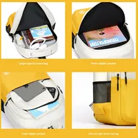 Tas Ransel Sekolah untuk Siswa dengan Ritsleting, Bahan Polyester, Ukuran Besar untuk Pembelian Grosir, Tas Ransel Popok