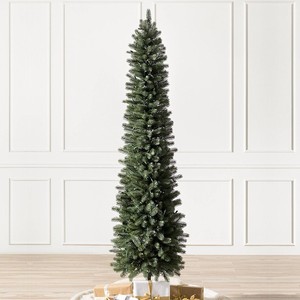 Stock T-128 2.1m Pen-style Pencil Automatic <b>LED</b> Light Green Flowering Pine Needle Artificial Christmas <b>Tree</b> PE Indoor - Product Image 4