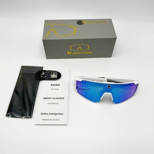 V06 AI Intelligent Smart Glasses with 8MP Camera 2K Video Recording 4GB Translation Voice Assistant <b>Wireless</b> Earphone Sunglasses - Product Image 4