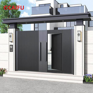 Porte automatique en alliage d'aluminium OEM ODM avec conception porte dans la porte pour jardin extérieur, cour, entrée de villa - Product Image 2