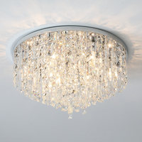 Plafonnier en acier inoxydable cristallin, design moderne et épuré, indice de protection IP33, alimentation CA, éclairage LED pour chambre principale, salon, luxe