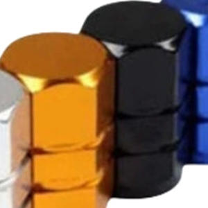 Capuchons de protection de valve de pneu durables et élégants (4 pièces) - Azul Rojo Plata Negro Oro - Product Image 3