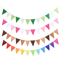 Guirlande de bannière en feutre colorée, fanions d'anniversaire, guirlande de mariage, décoration de fête de Noël, drapeaux