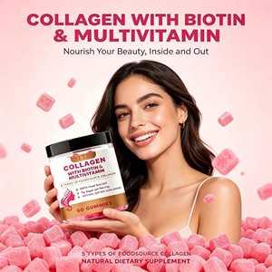 Gomitas de Colágeno Sin Azúcar con Vitamina E, Fabricación OEM, Suplemento para Blanquear e Iluminar la Piel, Marca Privada, Venta al Por Mayor - Product Image 3