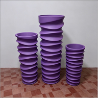 Vase de sol léger de luxe fait main en céramique argentée émaillée, forme végétale bionique Art Déco créative, écologique, pour la maison et les mariages