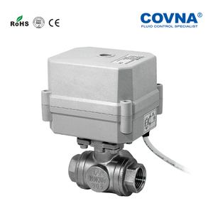 วาล์วบอลไฟฟ้า COVNA แบบ 3 ทาง พอร์ต T 12V DC สแตนเลส พร้อมมอเตอร์ควบคุมการไหลของน้ำ - Product Image 6