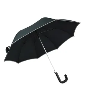 Оптовая продажа от китайского производителя, 27 дюймов, искусственная кожа, автоматический Большой прямой штормовый зонт для гольфа с логотипом