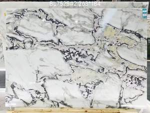 Dalle de marbre naturel poli de luxe à veinage prononcé blanc et gris pour comptoirs de hall modernes, murs et revêtements de sol décoratifs - Product Image 3