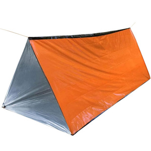 Tente d'urgence portable pour l'extérieur 240x150x90cm, imperméable, abri de survie pour 2 personnes, pour le camping, l'alpinisme, les secours en cas de catastrophe - Product Image 1