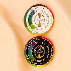 Vui Tùy Chỉnh Cầu Vồng Kim Loại Mềm Ve Áo Pins Xoay Quay Vòng Tròn Cứng Quay Men Pins - Product Image 4