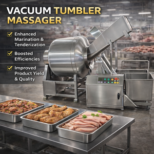 Máquina Industrial Motorizada de Vacío para la Manipulación de Carne |   Vaso Mezclador Silencioso para Marinar Pollo, Carne de Res, Cerdo y Jamón - Product Image 1