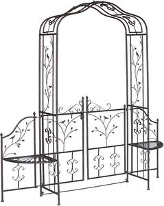 Arche de jardin en métal en forme d'oiseau avec porte et boîtes, revêtement écologique, <span class=keywords><strong>hauteur</strong></span> pour plantes grimpantes - Product Image 3