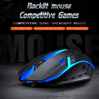 wired optical computer OEM customized 7 RGB lights USB gaming mouse mice raton for desktop notebook laptop