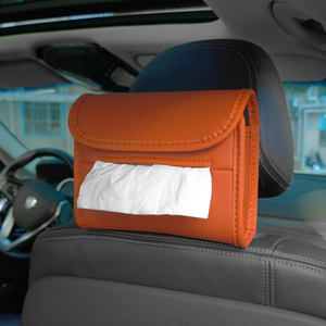 Suporte de Caixa de Lenços para Carro em Couro Luxuoso, Organizador Universal Durável para Acessórios de Interior de Veículos - Product Image 1