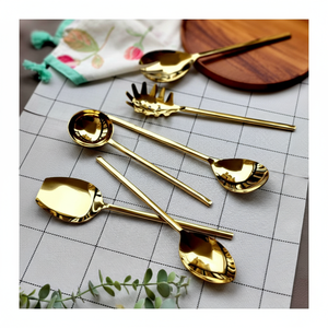 Ensembles de couverts modernes en acier inoxydable plaqué durable à bas prix avec finition durable pour une utilisation sur la table à manger - Product Image 1