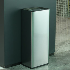 Porte-papier toilette en acier inoxydable avec couvercle à charnière, grande taille, adapté aux bureaux, aux halls et aux couloirs, à déchiquetage direct - Product Image 3