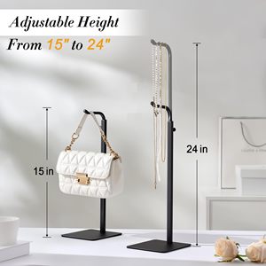 Expositor de Metal Estilo Art Deco con Color Personalizable para Carteras, Bolsos y Accesorios, con Soporte de Gancho Ajustable - Product Image 5