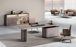 5 Jahre Garantie Büromöbel für den Arbeitsplatz Moderner Designer-Schreibtisch für Chefs L-förmiger CEO-Geschäftstisch - Product Image 2