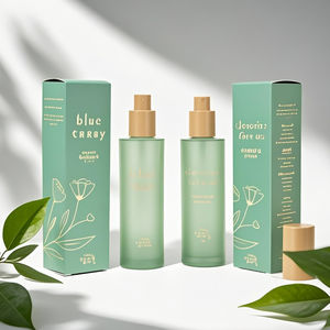 Vente en gros de flacons en verre cylindriques blancs de 50 ml, 60 ml, 80 ml, 100 ml, avec pompe pulvérisateur, émulsion, lotion, hydratant, blanchissant, avec boîte d'emballage - Product Image 5