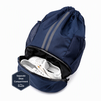 Nouveau Sac à Dos de Natation Pliable Tendance en Ripstop avec Doublure en Polyester et Fermeture à Cordon en Maille pour la Plage et la Salle de Sport