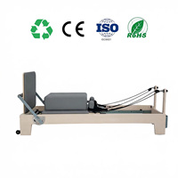 Máquina de Pilates Reformer Profesional Marrón, de Tamaño Completo, Grado Estudio, Ligera, con Núcleo de Madera de Arce Ecológica, para Ejercicio, Venta al por Mayor