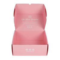 Boîtes cadeaux et d'expédition personnalisées avec logo imprimé en rose, embossées, écologiques, durables, rigides, en carton ondulé, vente en gros d'usine