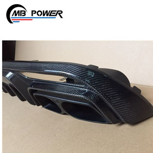 Lame de pare-choc arrière en fibre de carbone, accessoire de voiture, C-CLASS W205 C63 style B, noir, 2014y C63, <span class=keywords><strong>prix</strong></span> d'usine - Product Image 3